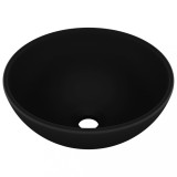 Cumpara ieftin Chiuveta baie lux, negru mat, 32,5x14 cm, ceramica, rotund