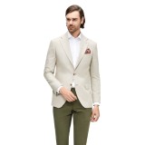 Sacou barbati casual crem S031