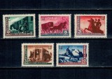 Serbia, ocupatia Germana 1943 - Aniversarea Postei in Serbia, serie nestampilata cu sarniere