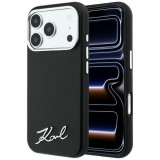 Husa MagSafe pentru Apple iPhone 18 Pro Max / 17 Pro Max, Karl Lagerfeld, Saffiano Small Script Metal Logo, Neagra