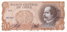 Chile 10 Escudos ND (1967-1975) - P-143 UNC !!! foto