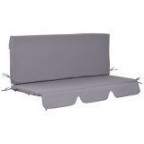 Perne pentru exterior Outsunny, spuma si poliester, 2 bucati 130x45x5 cm, gri inchis | Aosom Romania