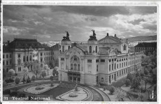 Carte postala Cluj teatrul national perioada regalista foto