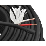Cablu Audio Profesional Rotund 2x2.5mm&sup2; cu Bumbac, 8mm, 100m Rola, Cupru, Studio, Boxe, Chitara, Microfon, Mixer, Difuzor