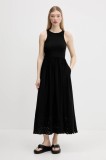 Desigual rochie DIJON culoarea negru, midi, evazată, 25SWVK58