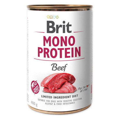 Conservă Brit Mono Protein Beef, 400 g foto