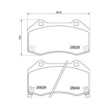 Placute frana Opel Corsa D (S07) 07.06-04.15, Corsa E (X15) 09.14-, Fata, BREMBO