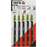 Yato YT-3405 - Set panze fierastrau pendular tija cu un prag de prindere (T) 100 mm lemn taiere curba fina 5 bucati