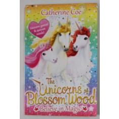 THE UNICORNS OF BLOSSOM WOOD . BELIEVE IN MAGIC by CATHERINE COE , 2016 , PREZINTA URME DE UZURA