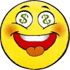 Covor Kolibri Rotund Happy Money - 67x67, Galben foto