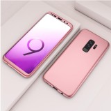 Cumpara ieftin Husa FullBody Silicon MyStyle Rose-Gold pentru Samsung Galaxy S9 Plus acoperire completa 360 grade cu folie de protectie gratis
