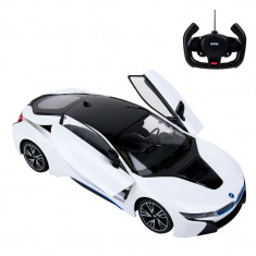 BMW I8 cu telecomanda, 44 x 25.5 x 20 cm, Alb/Negru foto