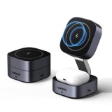 Ugreen - Wireless Charger 2in1 W526 (35278) - MagSafe, for iPhone, Apple Watch, AirPods, USB-C, Foldable, 25W, 3A, Qi2- Black