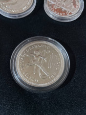 Insula Man 1984 - Olympic Games Saraevo , argint moneda foto