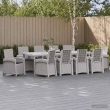 Cumpara ieftin Set de masa pentru gradina 11 buc. Alb si antracit 250 cm PP