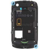 Capacul din spate pentru BlackBerry 9380 Curve, carcasa mijlocie neagra piesa de schimb BACKFR