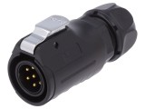 Conector Circular Mufă 20mm 7-Pin Aurit 12A Tată
