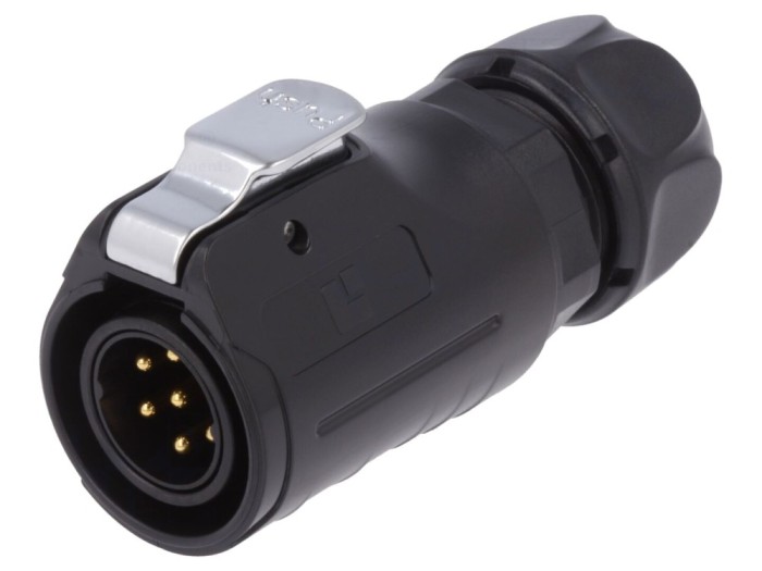 Conector circular mufă 20mm 7-pin aurit