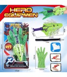 Manusa Lansator Supereroi Verde cu 6 Panze Silicon, Jucarie Peste 6 Ani, Plastic Netoxic, Avengers