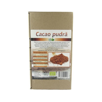 Cacao Pudra Bio 200 grame Deco Italia foto