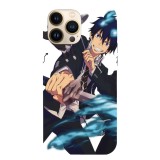 Husa compatibila cu Apple iPhone 15 model Rin Okumura Blue Exorcist, Silicon, TPU, Viceversa