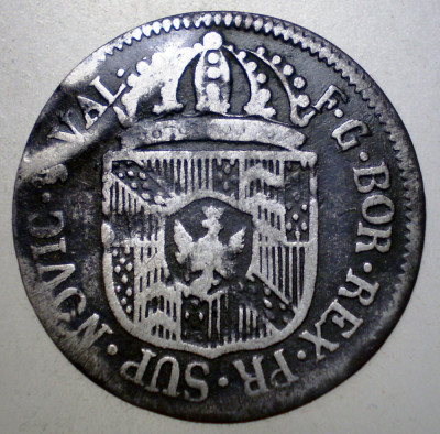 G.094 ELVETIA CANTON NEUCHATEL 1/2 BATZEN 1793 BILLON foto