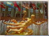 Bnk cp Carte postala 3D - New York - Rockfeller Center and Lower Plaza, Necirculata, Printata