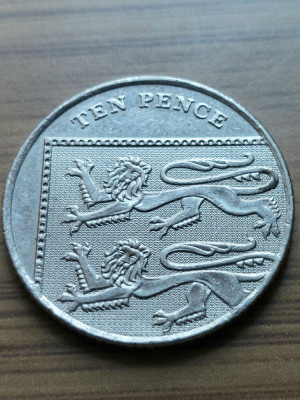 Moneda Anglia Ten Pence 2010 foto