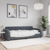 Cumpara ieftin Cadru de pat, gri &icirc;nchis, 80x200 cm, catifea