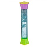 Clepsidră Plastic, Glitter Argintiu, Multicolor, 4.5x21cm, Oem