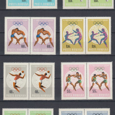 ROMANIA 1968 LP 680 OLIMPIADA MEXIC PERECHE SERII MNH