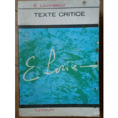 Texte Critice 30 - E.lovinescu ,303096