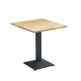 Cumpara ieftin Masa metal negru DTD laminat stejar sonoma Rinaldo 70x70x75 cm