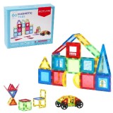 Set de Constructie Magnetic Tiles 3D, jucarii educationale 60 piese