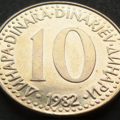 Moneda 10 DINARI / DINARA - RSF YUGOSLAVIA, anul 1982 *cod 1534 B