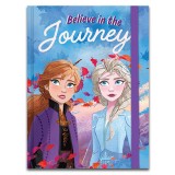 Jurnal Frozen 2 EOM, Coperta cu Elastic, 96 Pagini, 10x13.5cm, Disney, Fete, Cadou Copii