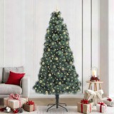 VidaXL Brad de Crăciun artificial pre-iluminat cu set de bile 240 cm 3396194