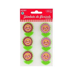 Forme Fetru 3D Autoadeziv Daco, 6 Buc/Set, 4x3.5x0.4 cm, Model Floricele, Multicolor, Forme Pasla, Forme Adezive Fetru, Flori Fetru Autoadezive, Flori foto