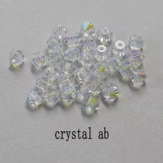 Accesorii Textile, Pentart, Strasuri Transparent 4mm Bicon Austria Crystal 100pc foto