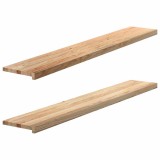 Cumpara ieftin Pervaz 2 buc lemn masiv de stejar netratat 160x30x2 cm
