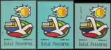 Romania anii 70 - Set 3 vignete de bagaje Hotel PESCARUS din Mamaia (varietati), ONT Carpati, etichete hoteliere, promovare turistica