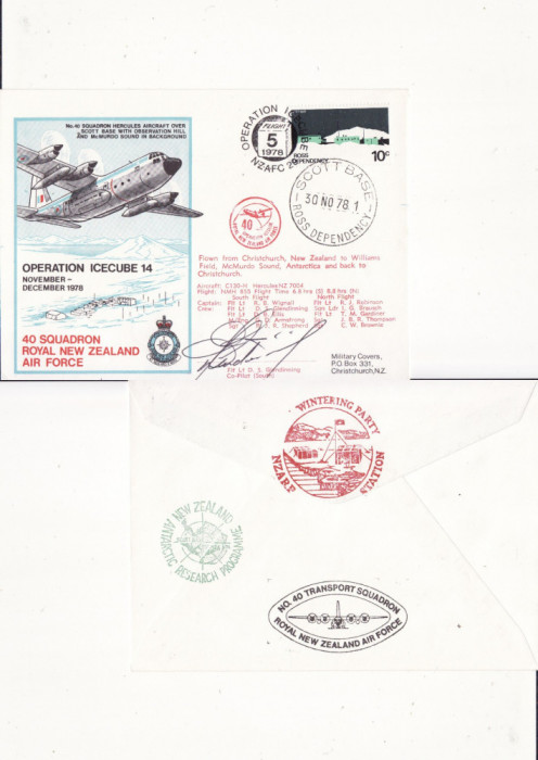 Circulatie Noua Zeelanda - tema Antarctica,vapoare,aviatie, exploratori-FDC 1978
