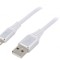 Cablu USB 2.0 Lightning Apple 1m Alb