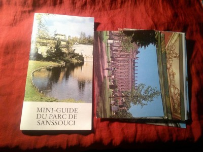 Ghid Parc Sanssouci Potsdam Germania 1981 + 15 Ilustrate - Parcul si Muzee in Sanssouci foto