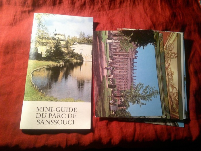 Ghid Parc Sanssouci Potsdam Germania 1981 + 15 Ilustrate - Parcul si Muzee in Sanssouci