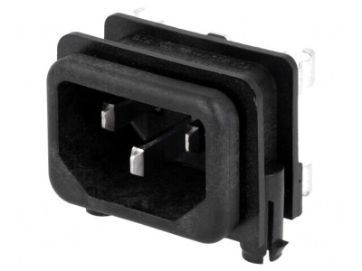 Conector Alimentare AC Soclu Tată 10A 250V IEC 60320 foto