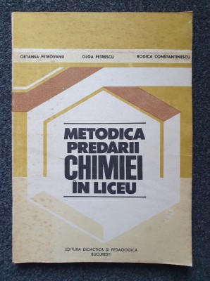 METODICA PREDARII CHIMIEI IN LICEU - Petrovanu foto