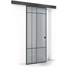 Usa glisanta Boss &reg; Black, model Event negru, 60x215 cm, sticla 8 mm gri securizata, culisanta in ambele directii