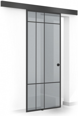 Usa glisanta Boss &amp;reg; Black, model Event negru, 60x215 cm, sticla 8 mm gri securizata, culisanta in ambele directii foto