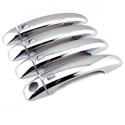 Set ornamente cromate din otel pentru manere usi, compatibile Audi A4 B8 (2007 -2015), 4 bucati Automobile ProTravel foto
